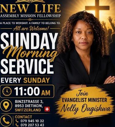 Sonntäglicher Gottesdienst — Evangelist Minister Nelly Ougishwa