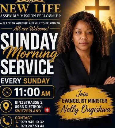 Sonntäglicher Gottesdienst — Evangelist Minister Nelly Ougishwa